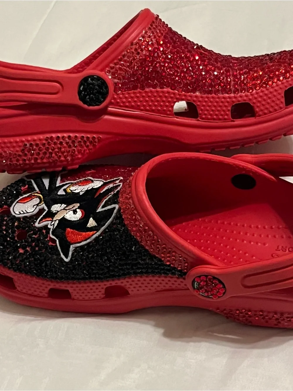 Unisex Custom Shadow - Sonic The Hedgehog Kids Red and Black Crocs